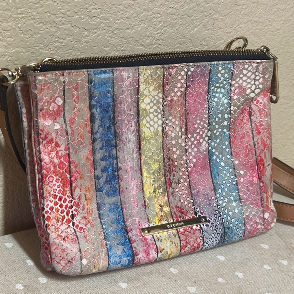 Brahmin Leather Colorful Shoulder Bag!